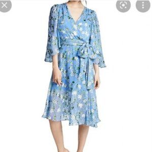 Alice + Olivia Halsey Flower Silk Dress